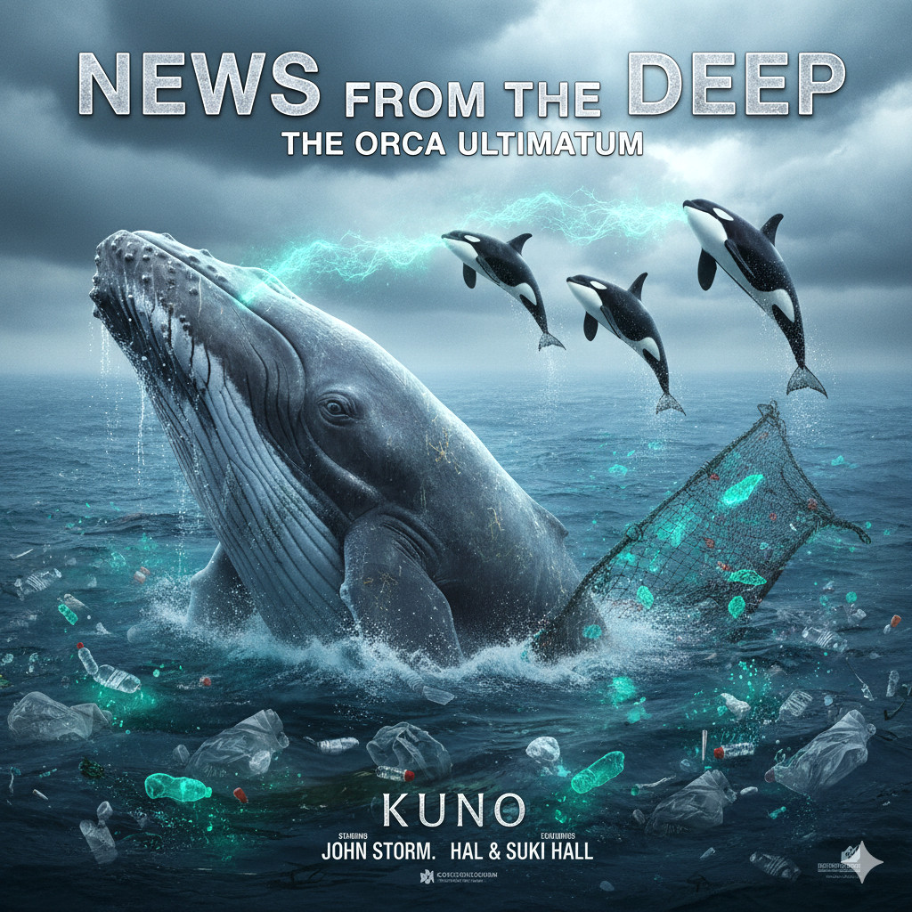 Kuno, the humpback whale speaks with a pod of Orca, killer cetaceans